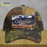 Colorado Forest and Mountains State Novelty License Plate Hat Cotton / Camoflauge