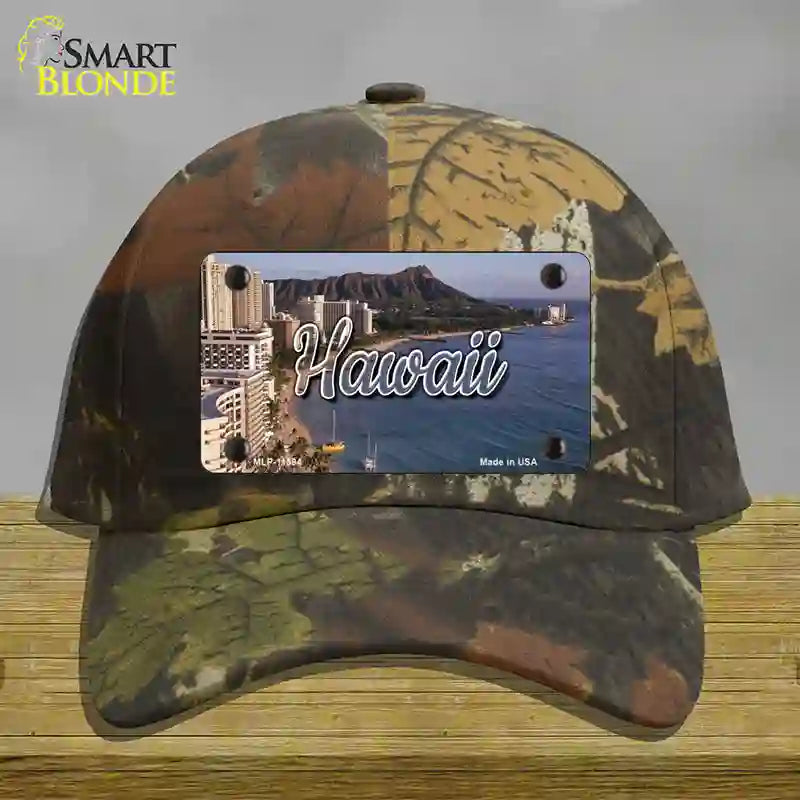 Hawaii Beach State Novelty License Plate Hat Cotton / Camoflauge