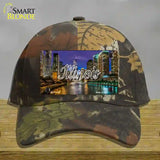 Illinois River City Lights State Novelty License Plate Hat Cotton / Camoflauge