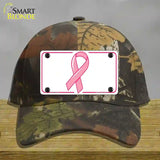 Breast Cancer Ribbon Novelty License Plate Hat Cotton / Camoflauge