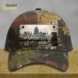 Kentucky City Skyline State Novelty License Plate Hat Cotton / Camoflauge