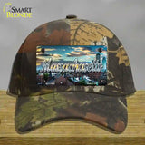 Massachusetts Sunset Skyline State Novelty License Plate Hat Cotton / Camoflauge