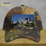 Ohio River City Skyline State Novelty License Plate Hat Cotton / Camoflauge