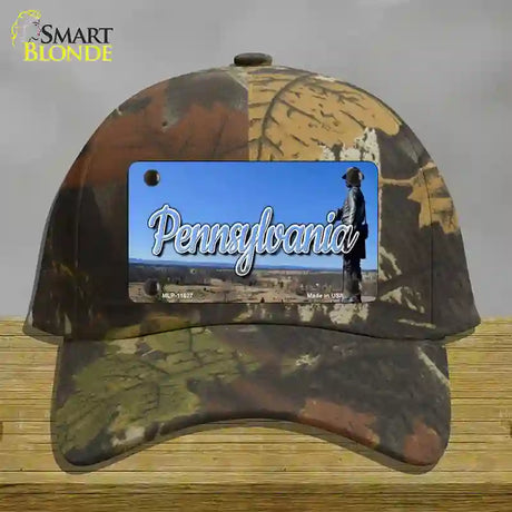 Pennsylvania Gettysburg Statue State Novelty License Plate Hat Cotton / Camoflauge