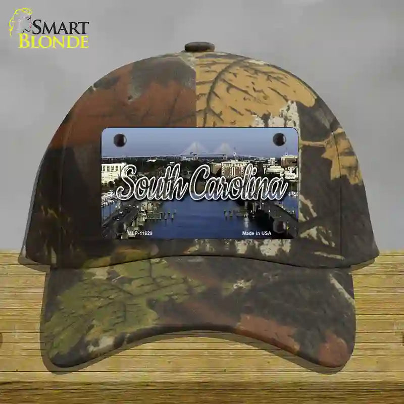 South Carolina City Bridge State Novelty License Plate Hat Cotton / Camoflauge