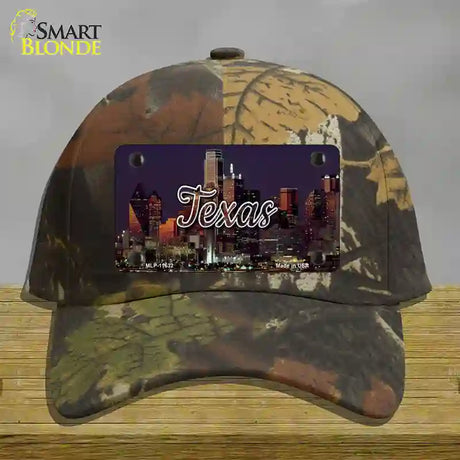 Texas City Lights Novelty License Plate Hat Cotton / Camoflauge