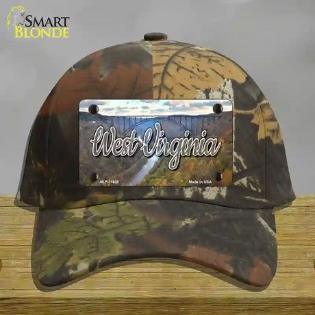 West Virginia River Bridge State Novelty License Plate Hat Cotton / Camoflauge