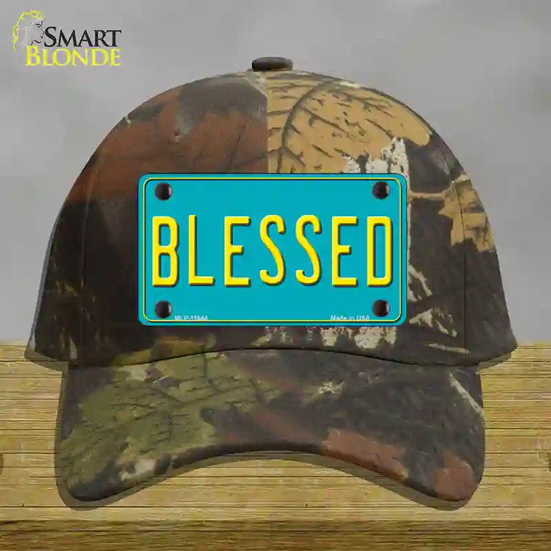 Blessed Novelty License Plate Hat Cotton / Camoflauge