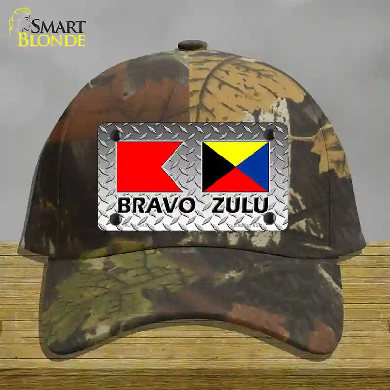 Bravo Zulu Novelty License Plate Hat Cotton / Camoflauge