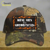 Real Men Ride Motorcycles Novelty License Plate Hat Cotton / Camoflauge