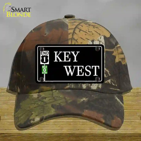 Key West Highway Sign Novelty License Plate Hat Cotton / Camoflauge