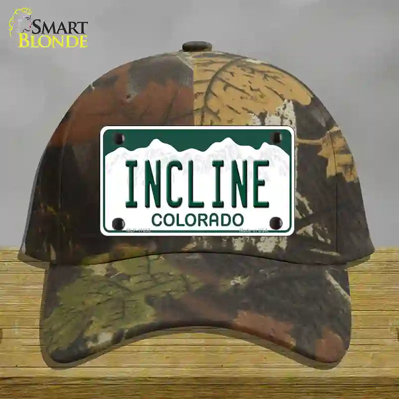 Incline Colorado Novelty License Plate Hat Cotton / Camoflauge