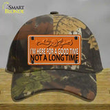 Here For A Good Time Novelty License Plate Hat Cotton / Camoflauge