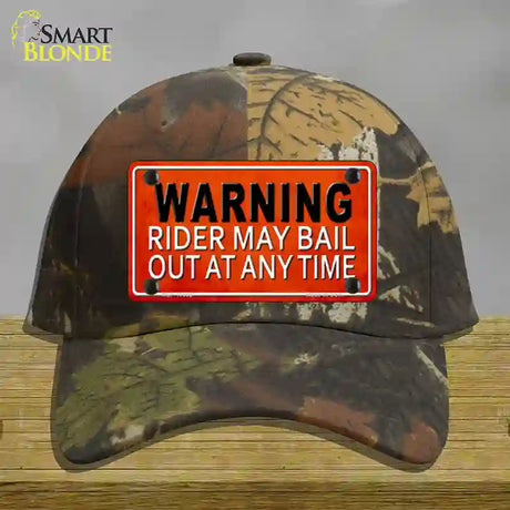 Rider May Bail Novelty License Plate Hat Cotton / Camoflauge