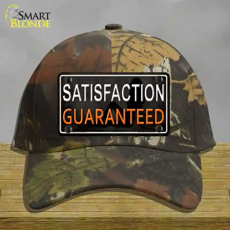 Satisfaction Guaranteed Novelty License Plate Hat Cotton / Camoflauge