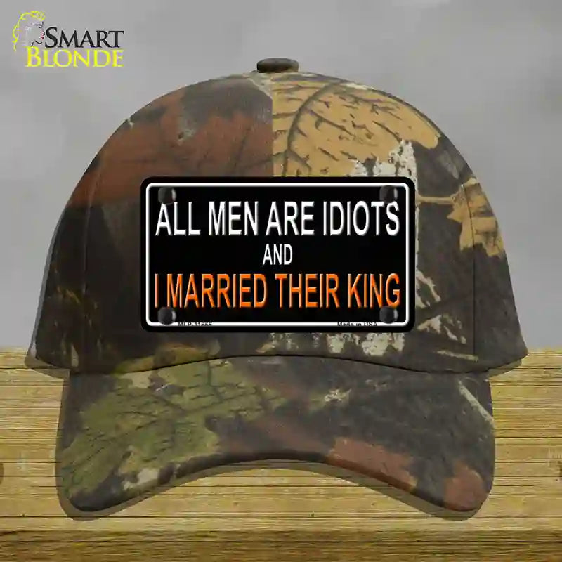 All Men Are Idiots Novelty License Plate Hat Cotton / Camoflauge