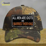 All Men Are Idiots Novelty License Plate Hat Cotton / Camoflauge