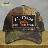 Lead Follow Novelty License Plate Hat Cotton / Camoflauge