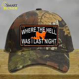 Where The Hell Novelty License Plate Hat Cotton / Camoflauge