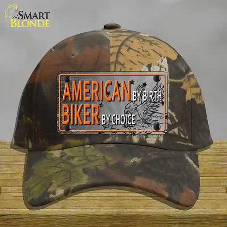 American Biker Novelty License Plate Hat Cotton / Camoflauge