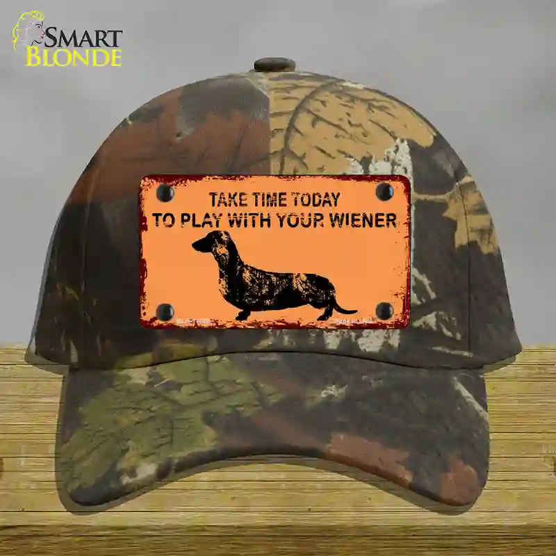 Play With Your Wiener Novelty License Plate Hat Cotton / Camoflauge