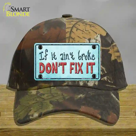 Dont Fix It Novelty License Plate Hat Cotton / Camoflauge