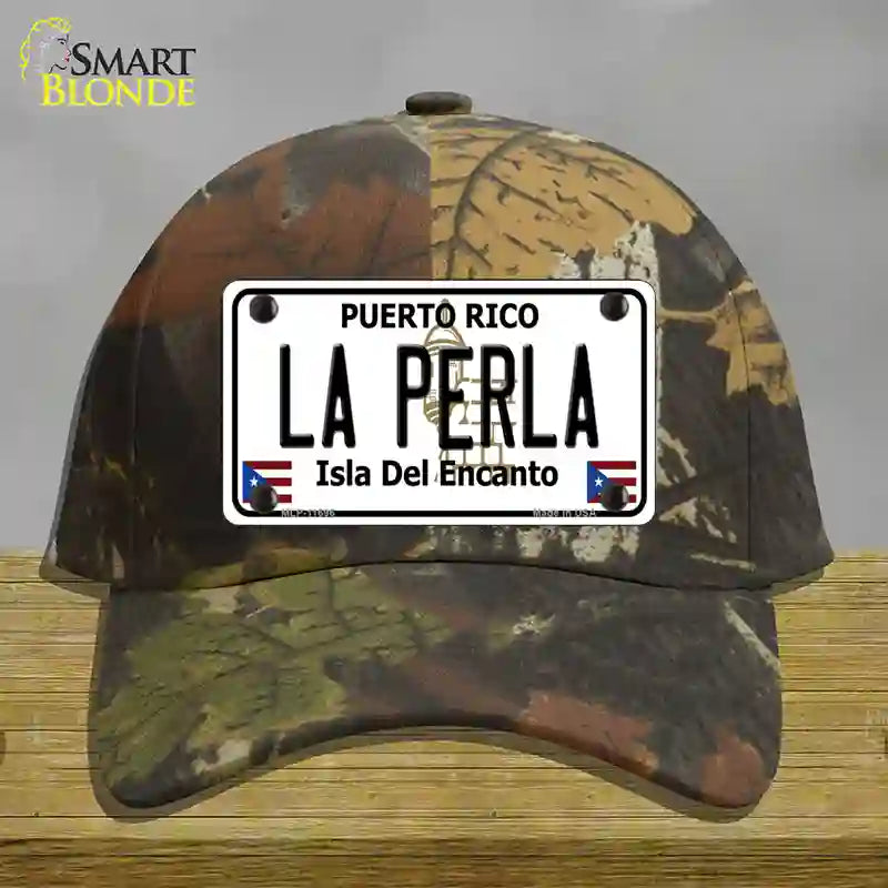 La Perla Puerto Rico Novelty License Plate Hat Cotton / Camoflauge