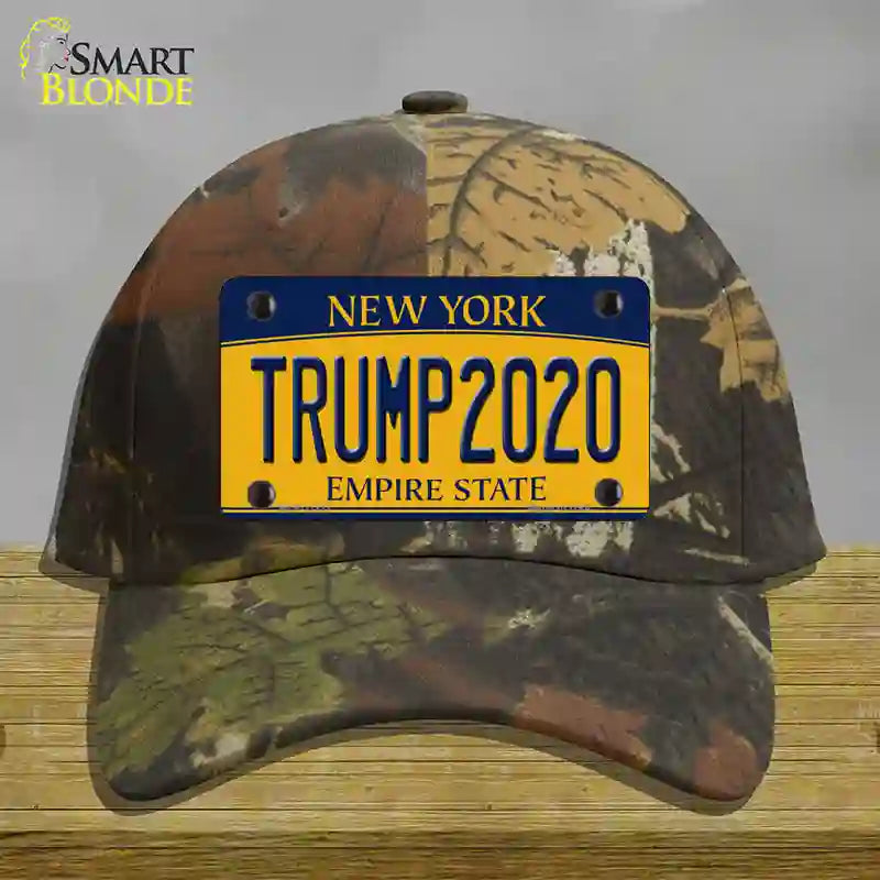 Trump 2020 New York Novelty License Plate Hat Cotton / Camoflauge