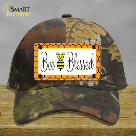 Bee Blessed Simple Novelty License Plate Hat Cotton / Camoflauge