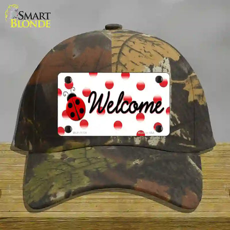 Welcome Ladybug Novelty License Plate Hat Cotton / Camoflauge