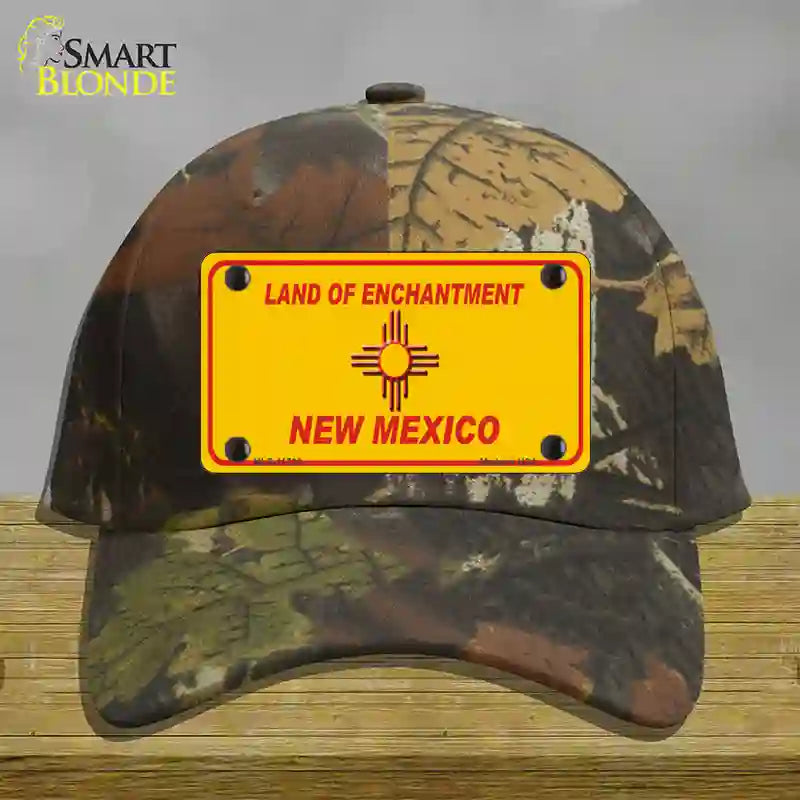 New Mexico Blank Yellow State Novelty License Plate Hat Cotton / Camoflauge