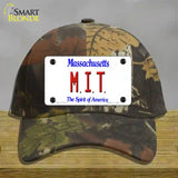 MIT Massachusetts State Novelty License Plate Hat Cotton / Camoflauge