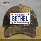 Bethel North Carolina State Novelty License Plate Hat Cotton / Camoflauge