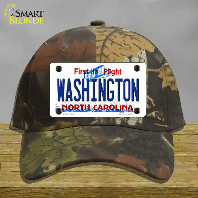 Washington North Carolina State Novelty License Plate Hat Cotton / Camoflauge