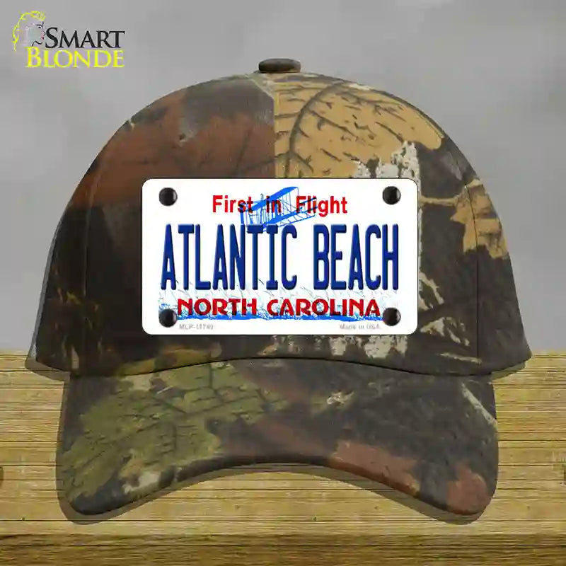 Atlantic Beach North Carolina State Novelty License Plate Hat Cotton / Camoflauge