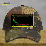 New Mexico Blank Black State Novelty License Plate Hat Cotton / Camoflauge