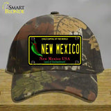 New Mexico Black State Novelty License Plate Hat Cotton / Camoflauge