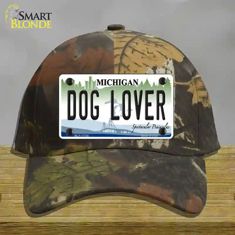 Michigan Dog Lover Novelty License Plate Hat Cotton / Camoflauge