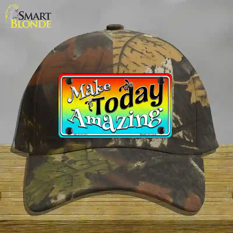 Make Today Amazing Novelty License Plate Hat Cotton / Camoflauge