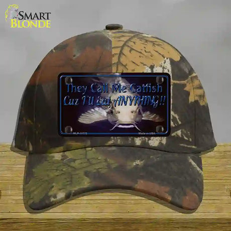 They Call Me Catfish Novelty License Plate Hat Cotton / Camoflauge