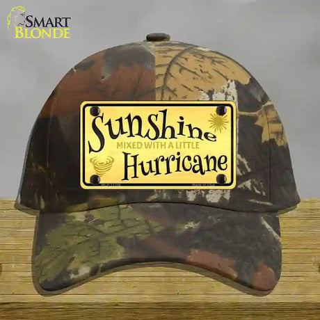 Sunshine With A Little Hurricane Novelty License Plate Hat Cotton / Camoflauge