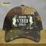 Good Vibes Only Novelty License Plate Hat Cotton / Camoflauge