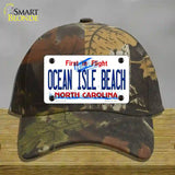 Ocean Isle Beach North Carolina Novelty License Plate Hat Cotton / Camoflauge