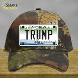 Trump 2024 Michigan Background Novelty License Plate Hat Cotton / Camoflauge