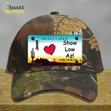 I Love Show Low AZ Novelty License Plate Hat Cotton / Camoflauge