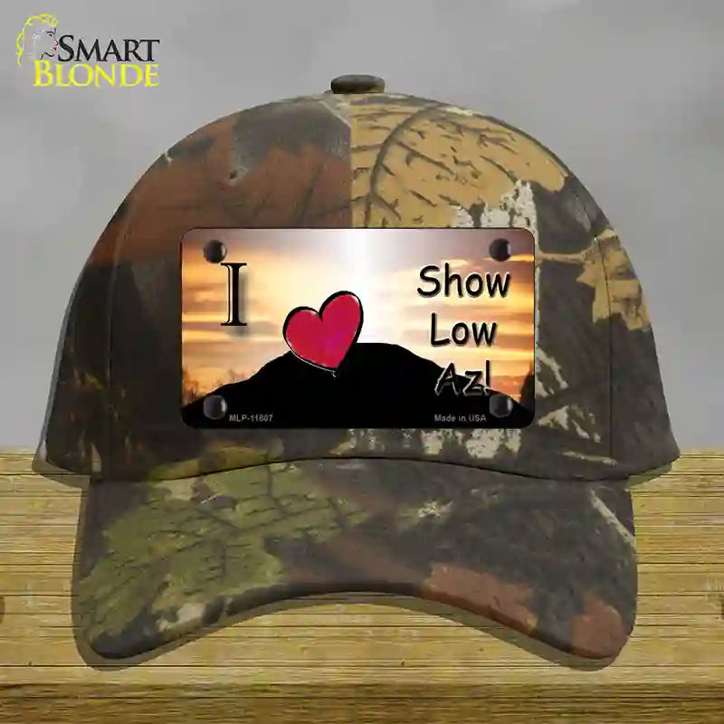 Show Low Hilltop Arizona Novelty License Plate Hat Cotton / Camoflauge