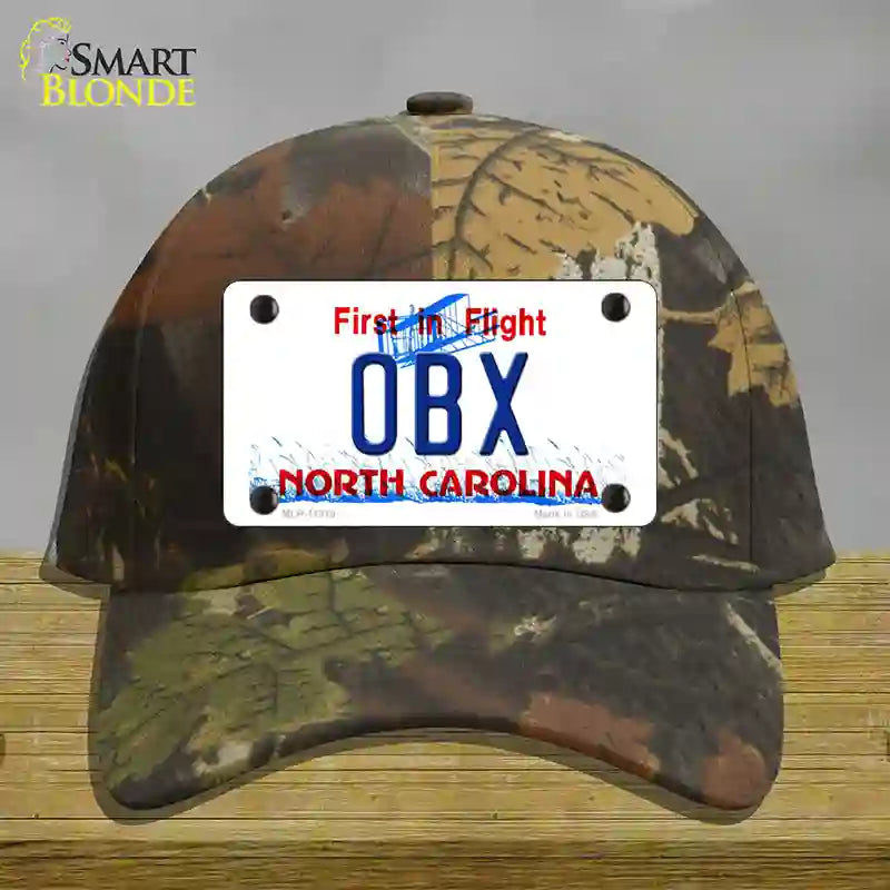 OBX North Carolina Novelty License Plate Hat Cotton / Camoflauge