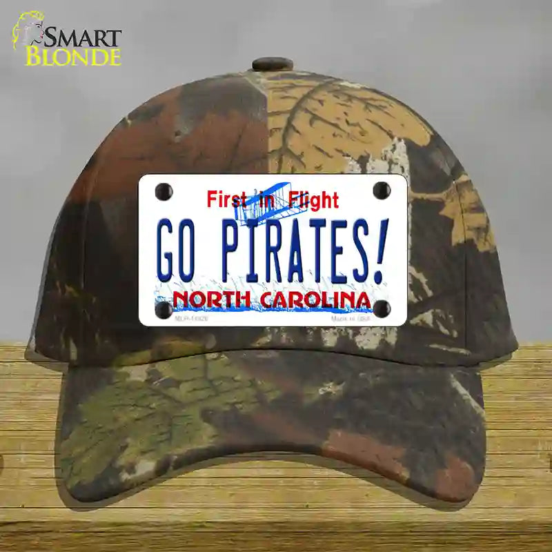 Go Pirates North Carolina Novelty License Plate Hat Cotton / Camoflauge