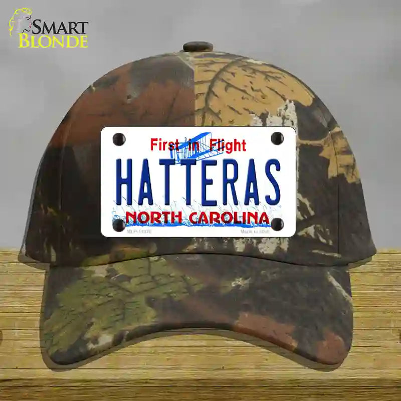 Hatteras North Carolina Novelty License Plate Hat Cotton / Camoflauge