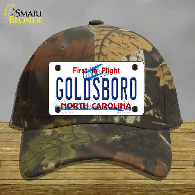 Goldsboro North Carolina Novelty License Plate Hat Cotton / Camoflauge